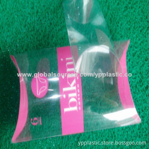 Color printed foldable plastic pillow box